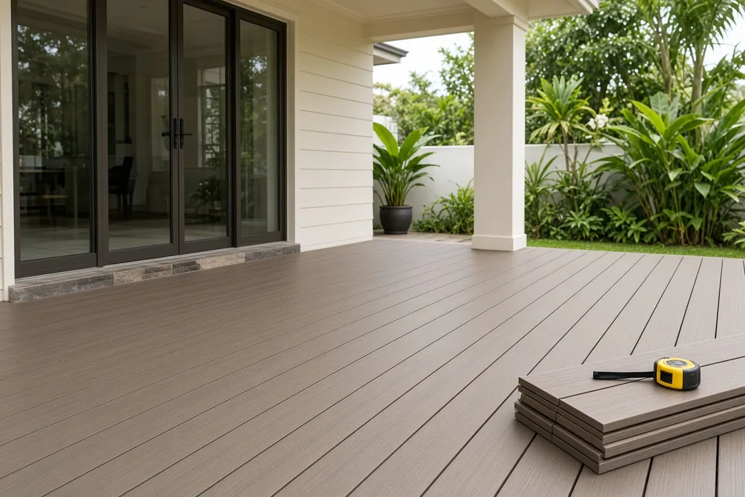 Illustrative visual for: illustrating WPC decking price planning in Singapore