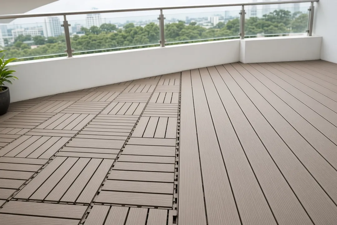 Illustrative visual for: comparing DIY tiles and installed boards