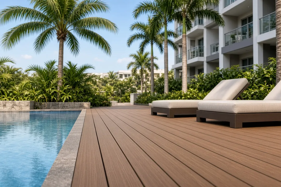 Illustrative visual for: for WPC pool deck surround